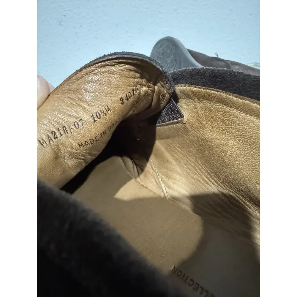Peter Millar Excursionist Chukka Suede Slip On Boots Brown Men's Size 10.5